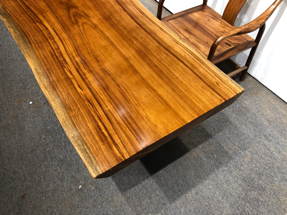 Live Edge Slab Table, Custom Live Edge Slab Table, Beli Noir wood Table