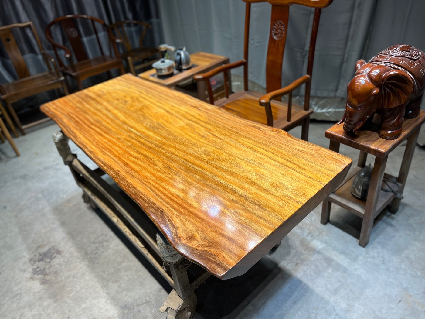 Tali wood slab,  wood coffee table, slab wood coffee table