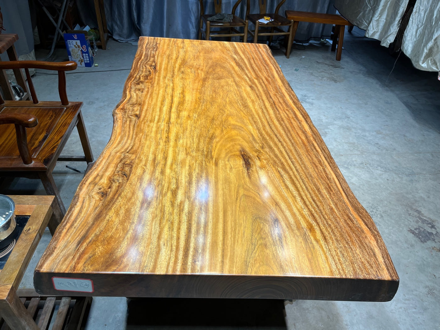Tali wood slab tables, live edge table slab, maple slab table