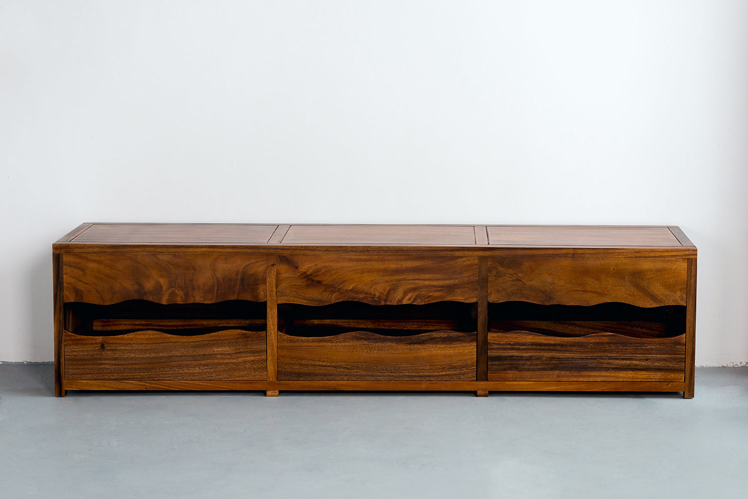 Contemporary wave walnut wood TV stand,modern tv console