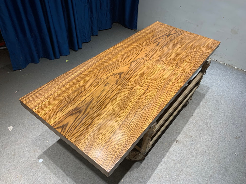 Zingana wood slab tables, Slab wood dining table