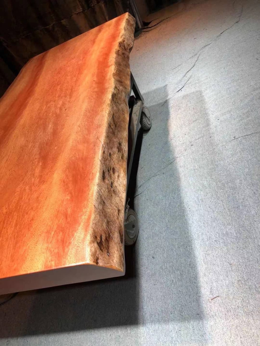 Bintangor wood slab entryway table, slab table live edge, Papua New Guinea Wood Slab