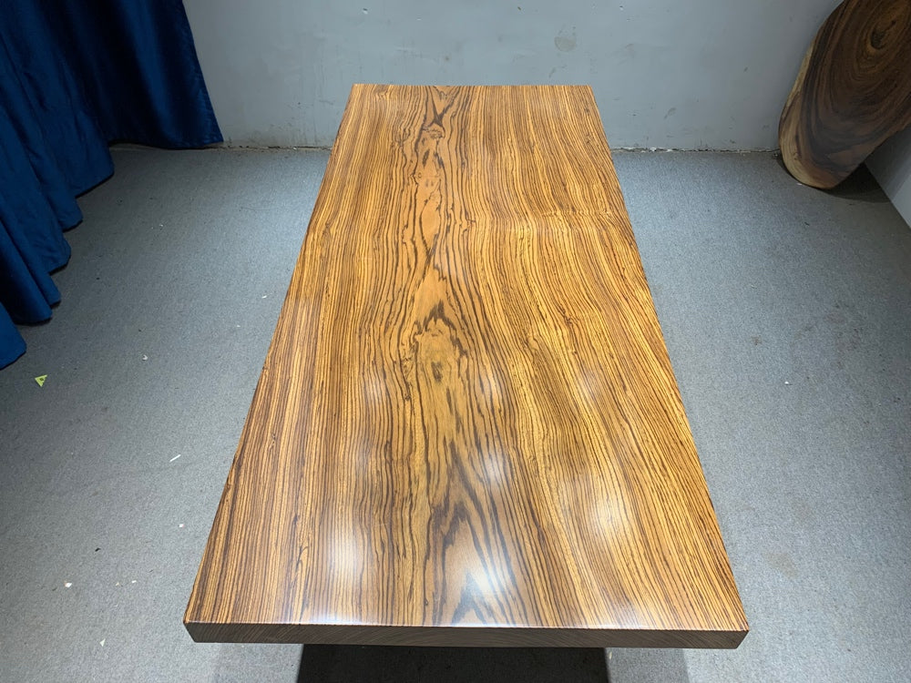 Zingana wood slab tables, Slab wood dining table