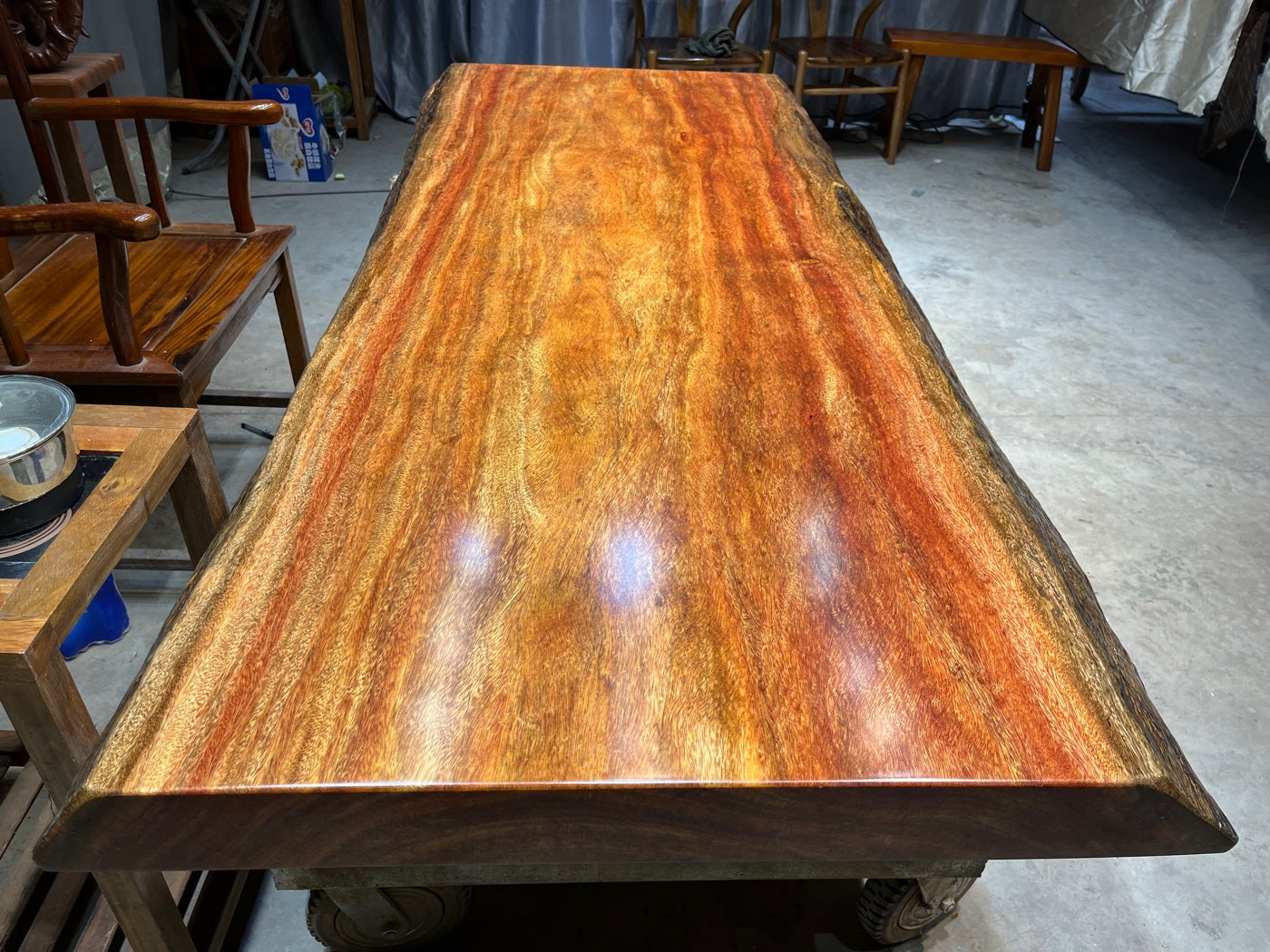 Tali wood table top,  African Tali wood live edge slab for furniture