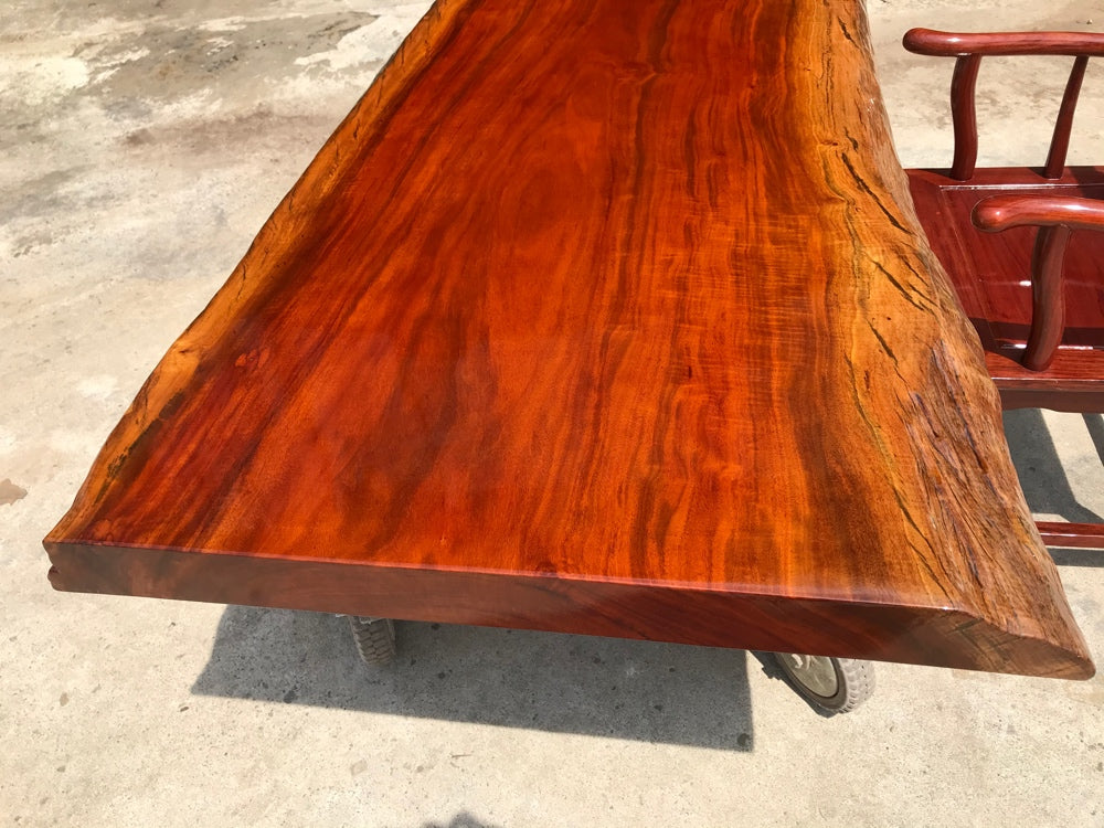 wood slabs for table tops uk, Rhodesian Copal wood slab dining table, wood slab table top