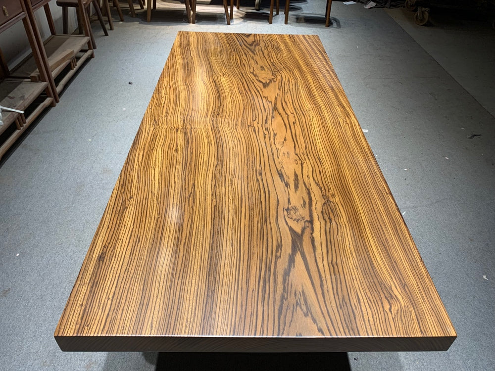 <tc>Zingana wood</tc> mesas de losa, mesa de comedor de losa de madera