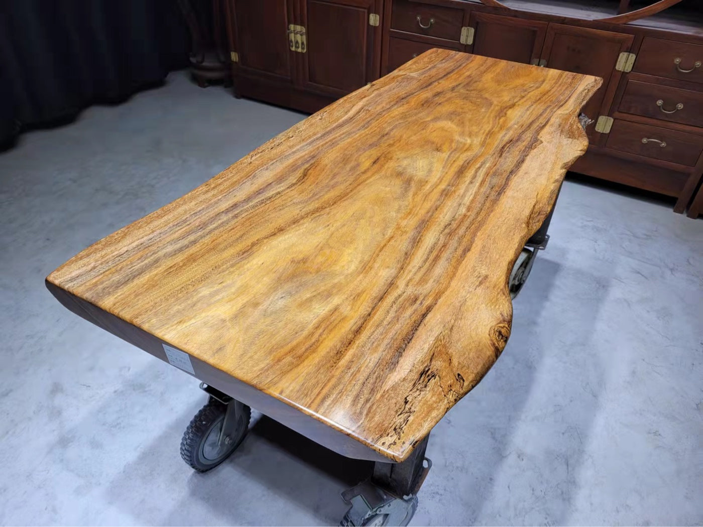 wood slab dining table, Tali wood table, Tali wood slab, Tali wood