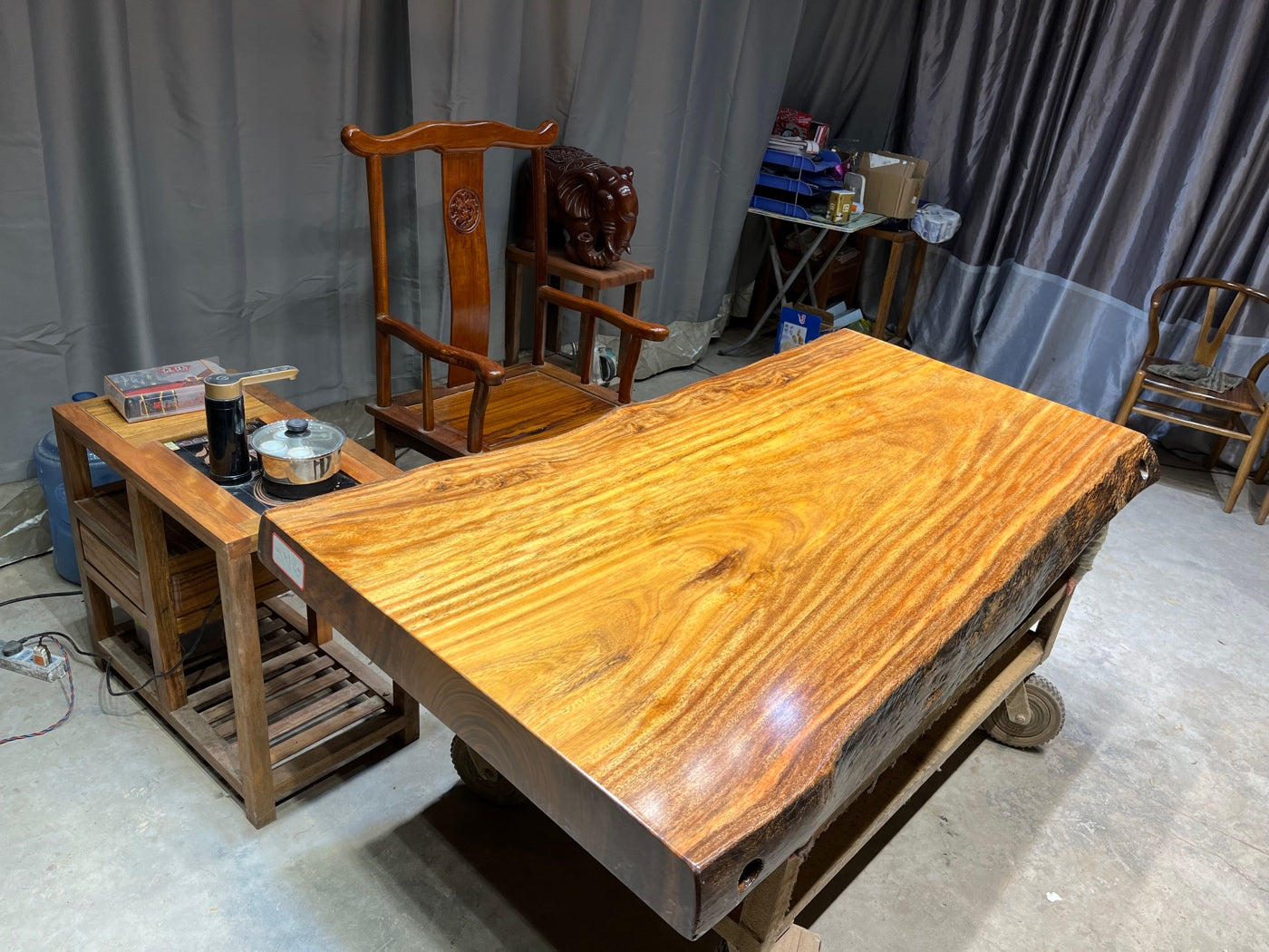 Tali wood slab tables, live edge table slab, maple slab table