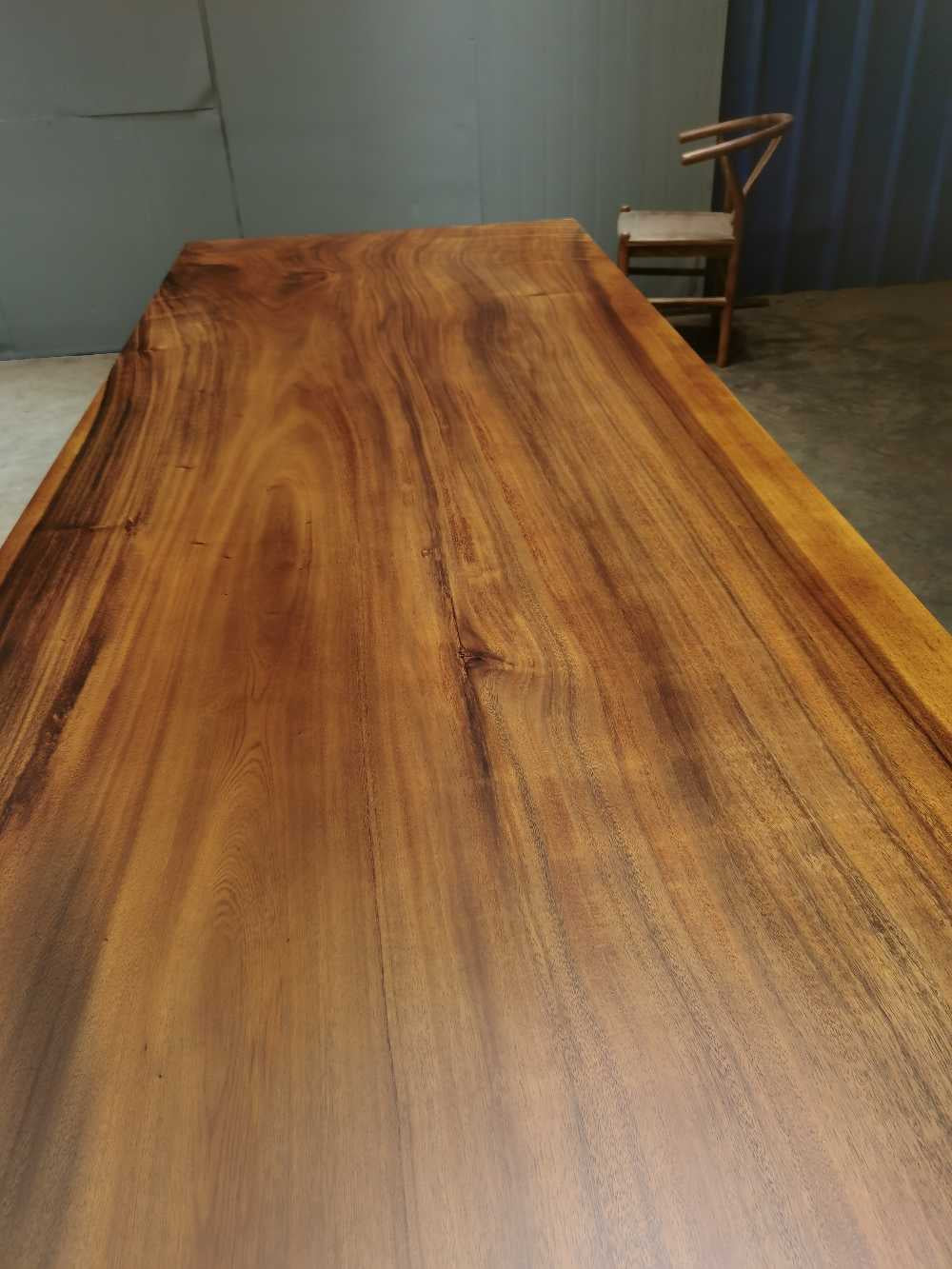 wood slab table legs, Congo walnut wood slab table top