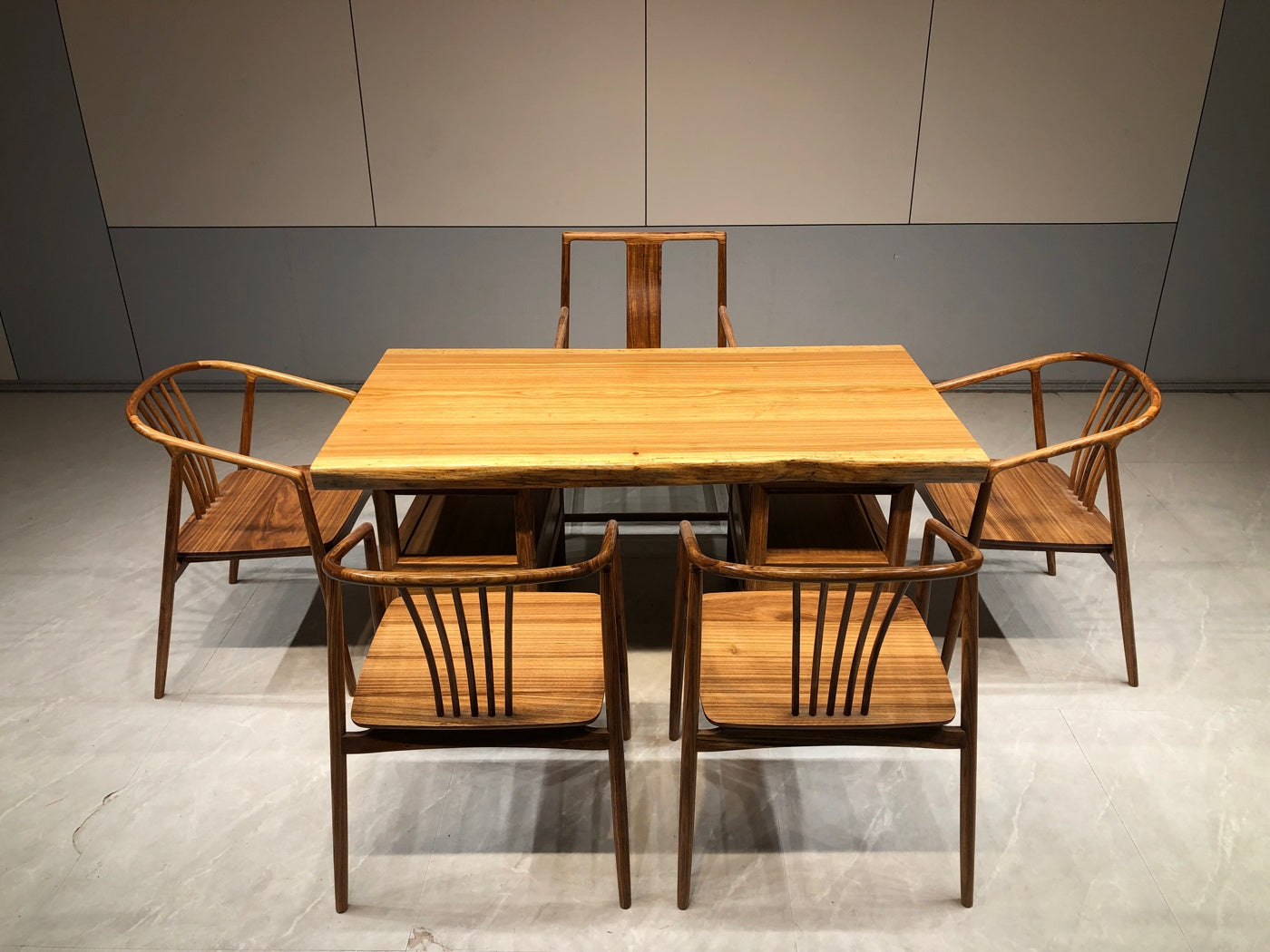 console table, oval dining table, wood colour slab, Beli noir wood slab