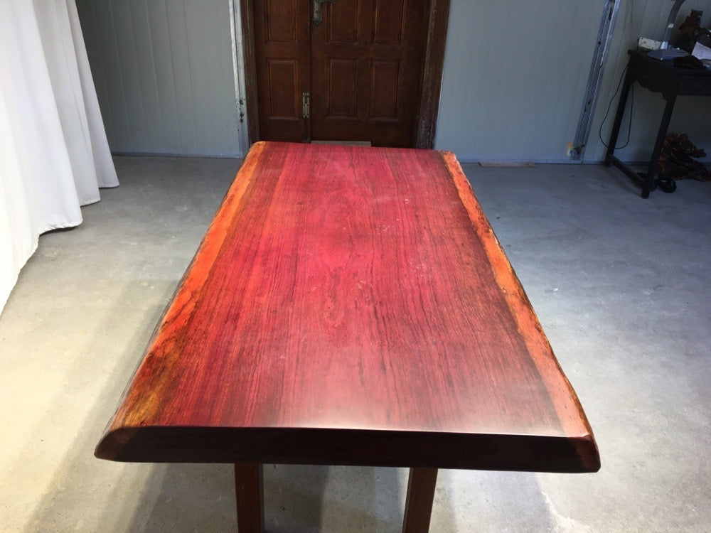 Purpleheart table, Live Edge Purpleheart Wood Table For Sale