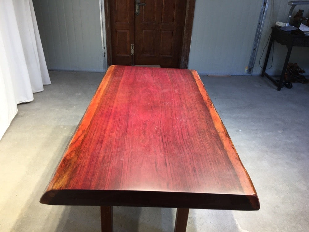 Purpleheart table, Live Edge Purpleheart Wood Table For Sale