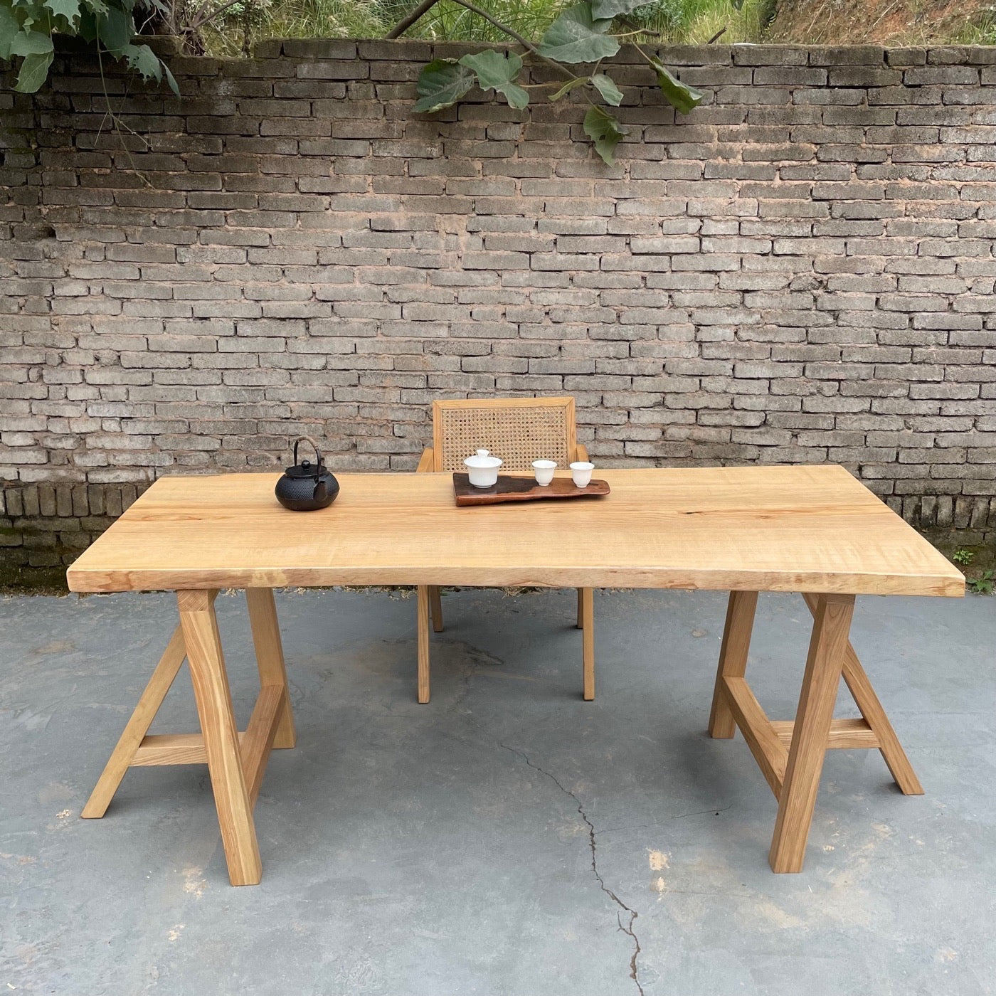 木製スラブ コーヒー テーブル、木製スラブ テーブル、ライブ エッジ ダイニング テーブル