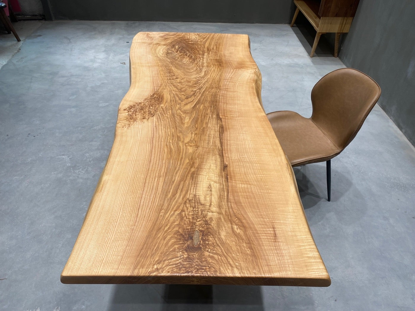 Tavolo da pranzo in lastra di legno di frassino, tavolino in legno Nord America