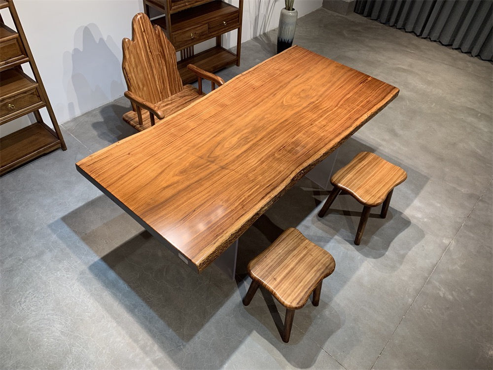 Mid Century bord, Vestafrika træ spisebord, træ køkkenbord