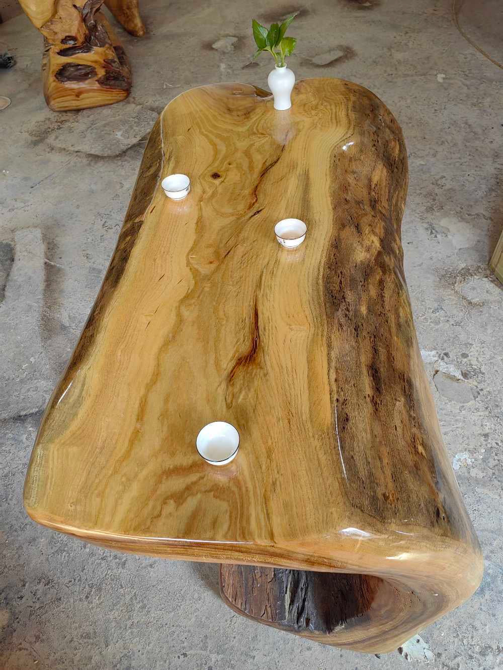mesa de centro, mesa de centro de madera, mesa de exterior, silla de playa de madera de nogal