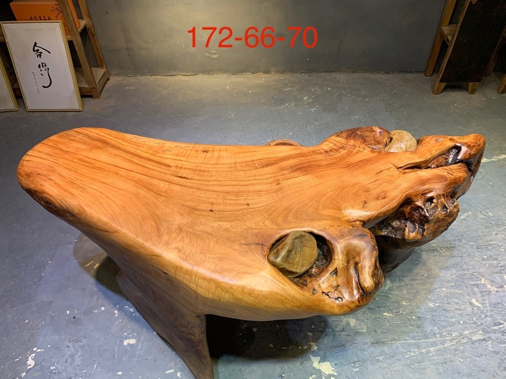 Mesa de centro de alcanfor, mesa de centro de madera, mesa de exterior, silla de exterior