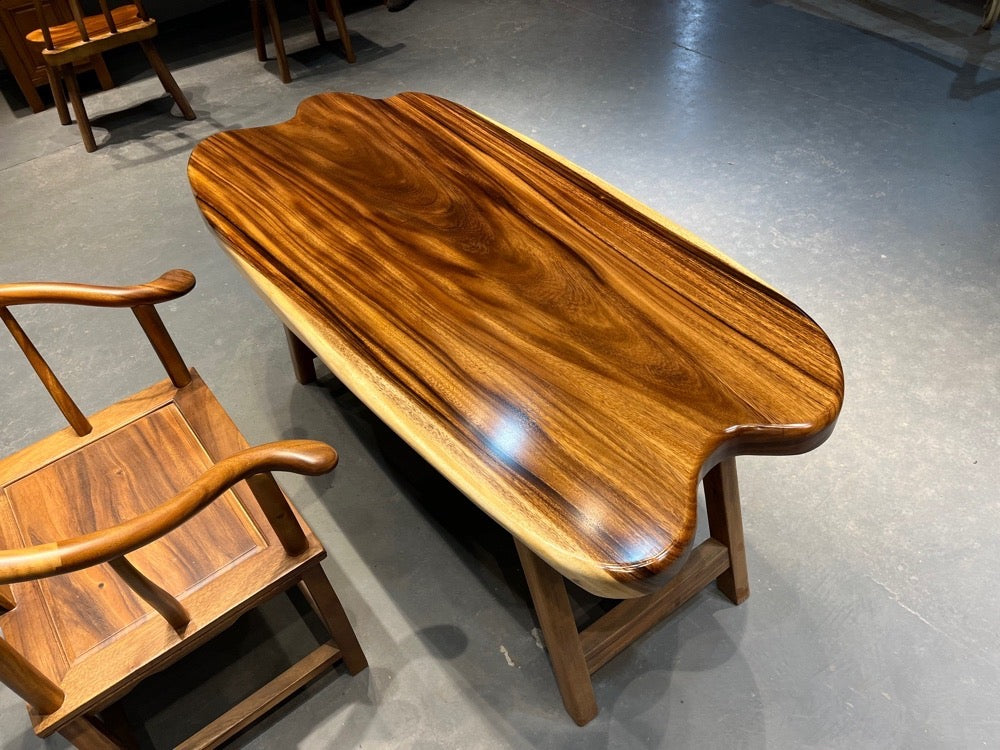 wood coffee table, round coffee table, modern coffee table, black coffee table