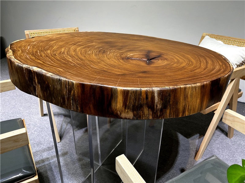 round live edge dining table, live edge round coffee table, coffee tables