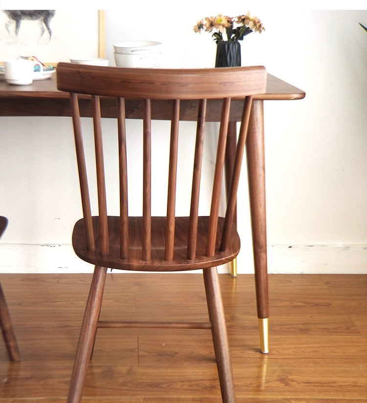 High back black walnut chair, Windsor Chairs, antique Spindle Back Chair, walnut chair, Solid Wood chair