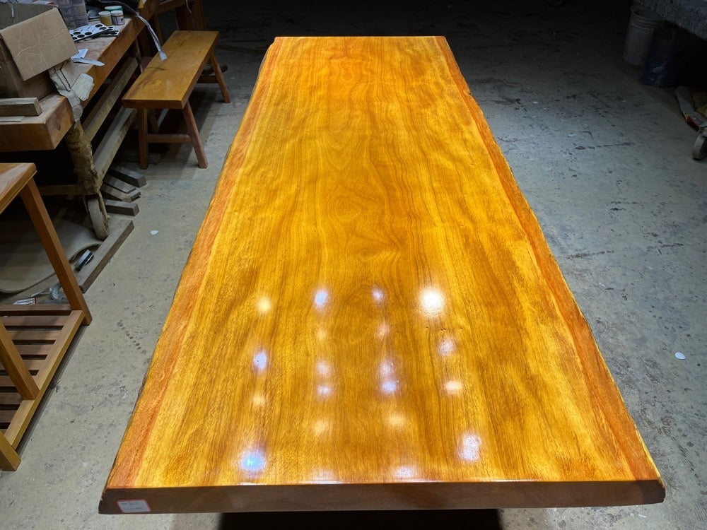 slab, slab dining table, Live edge Chiviri Table, Custom Dining Natural Wooden Desk