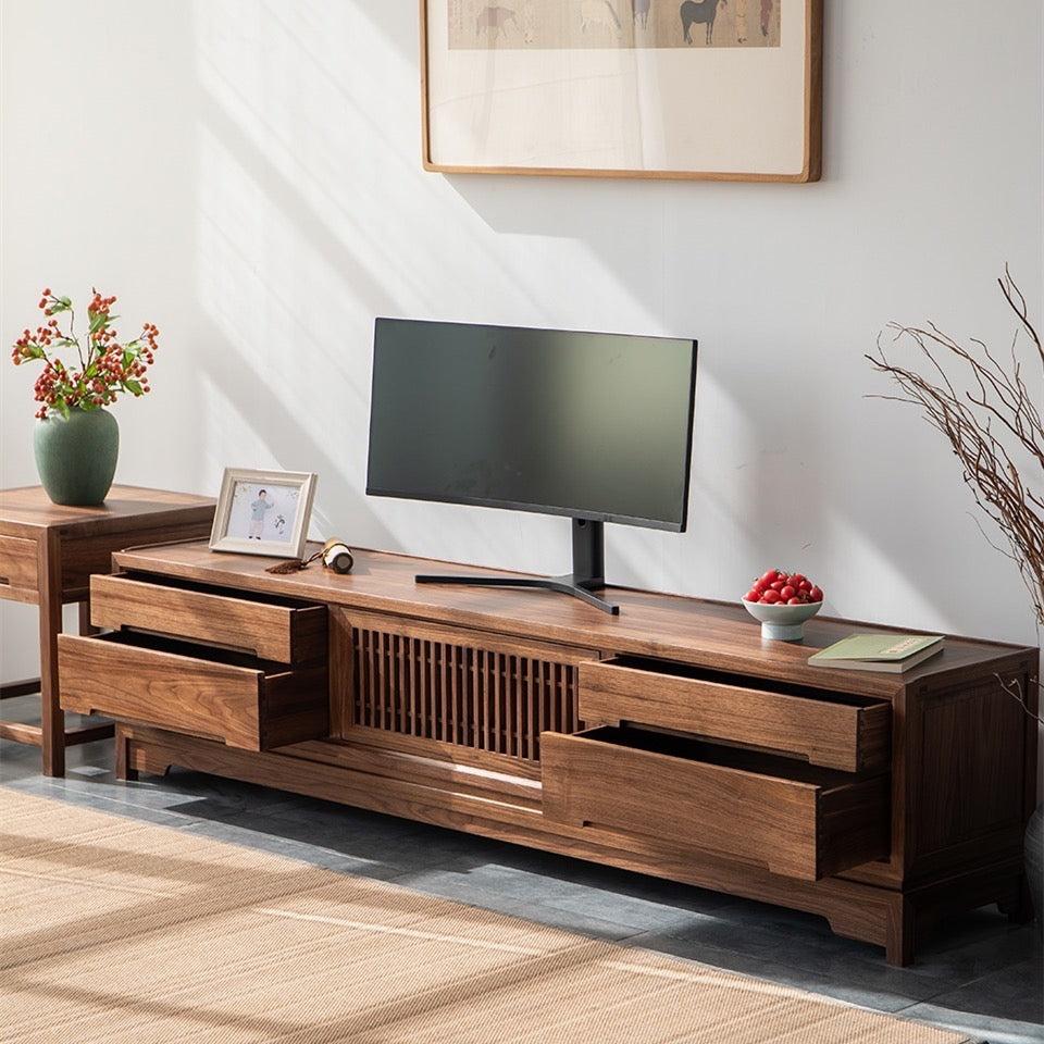Solid Wood Credenza Cabinet: Timeless Elegance, Ample Storage
