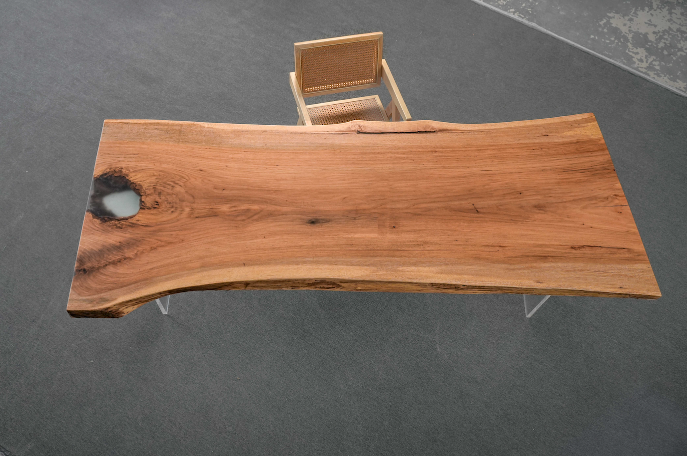 Muebles personalizados de madera de cerezo Live Edge, mesa de comedor de cerezo, mesa de cerezo de EE. UU.