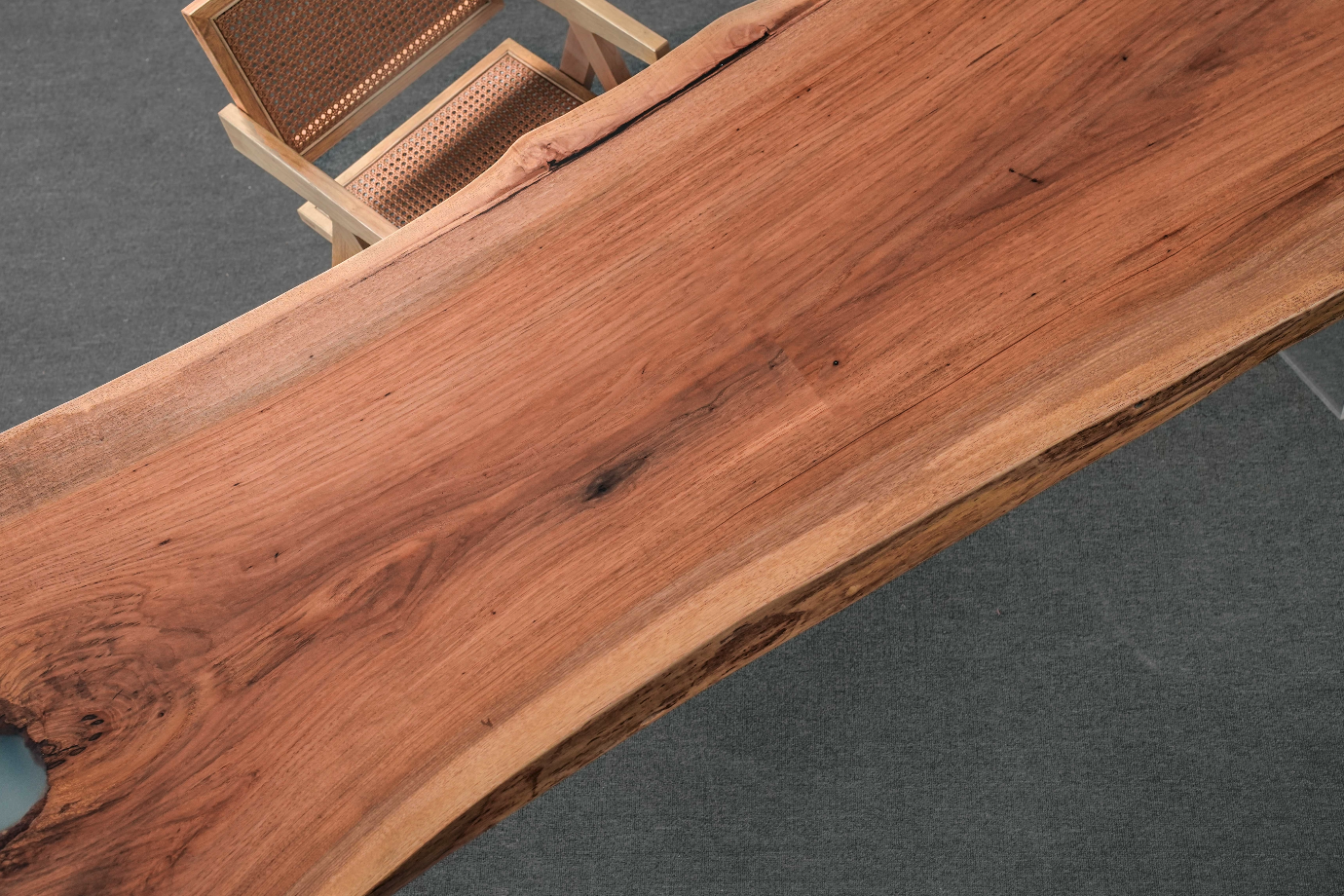 Muebles personalizados de madera de cerezo Live Edge, mesa de comedor de cerezo, mesa de cerezo de EE. UU.