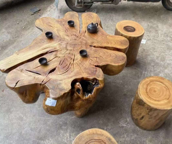 Coffee table, live edge outdoor table, wooden coffee table, garden bench park table, garden furniture