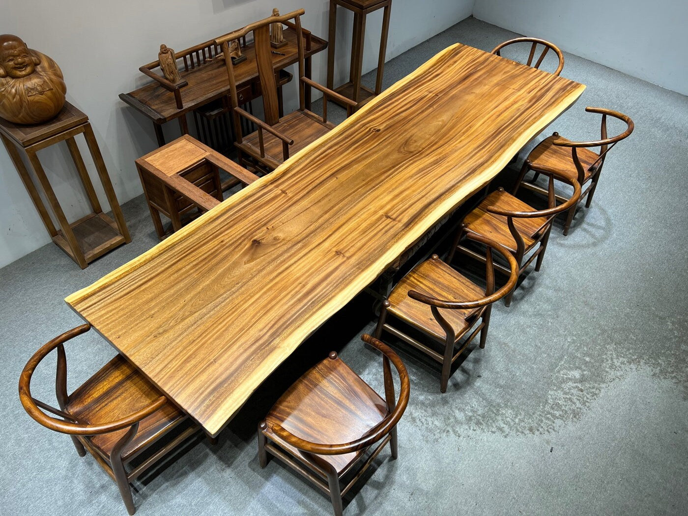 Lastra di legno vivo, mobili Live Edge, tavolo da pranzo lastra, tavolo da pranzo in noce