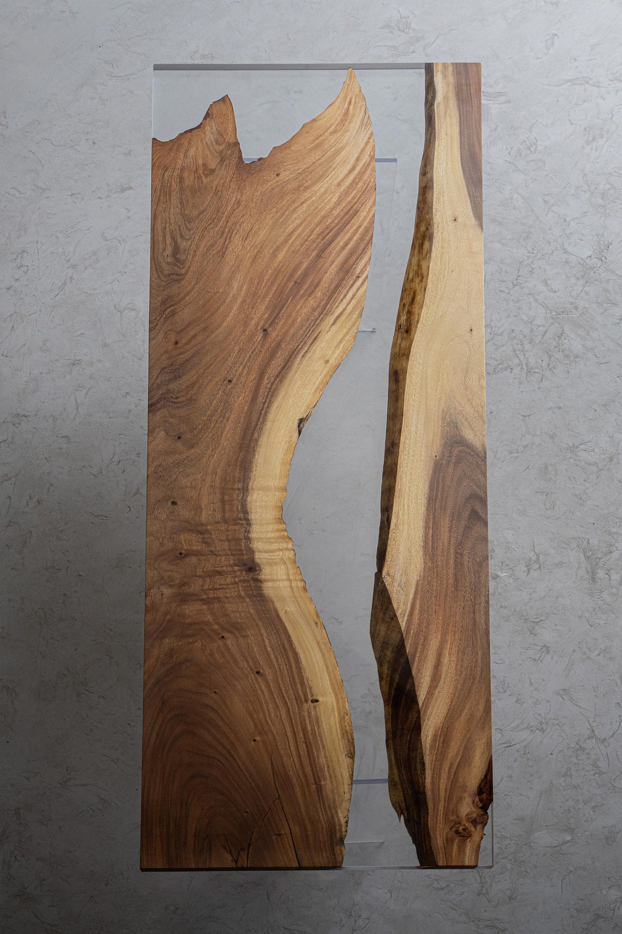 Walnut Wood with Blue Epoxy Resin,not,Olive table, custom design - SlabstudioHongKong