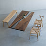 Custom River Table Epoxy Resin Coffee Table, Dining Room Wood Furniture - SlabstudioHongKong