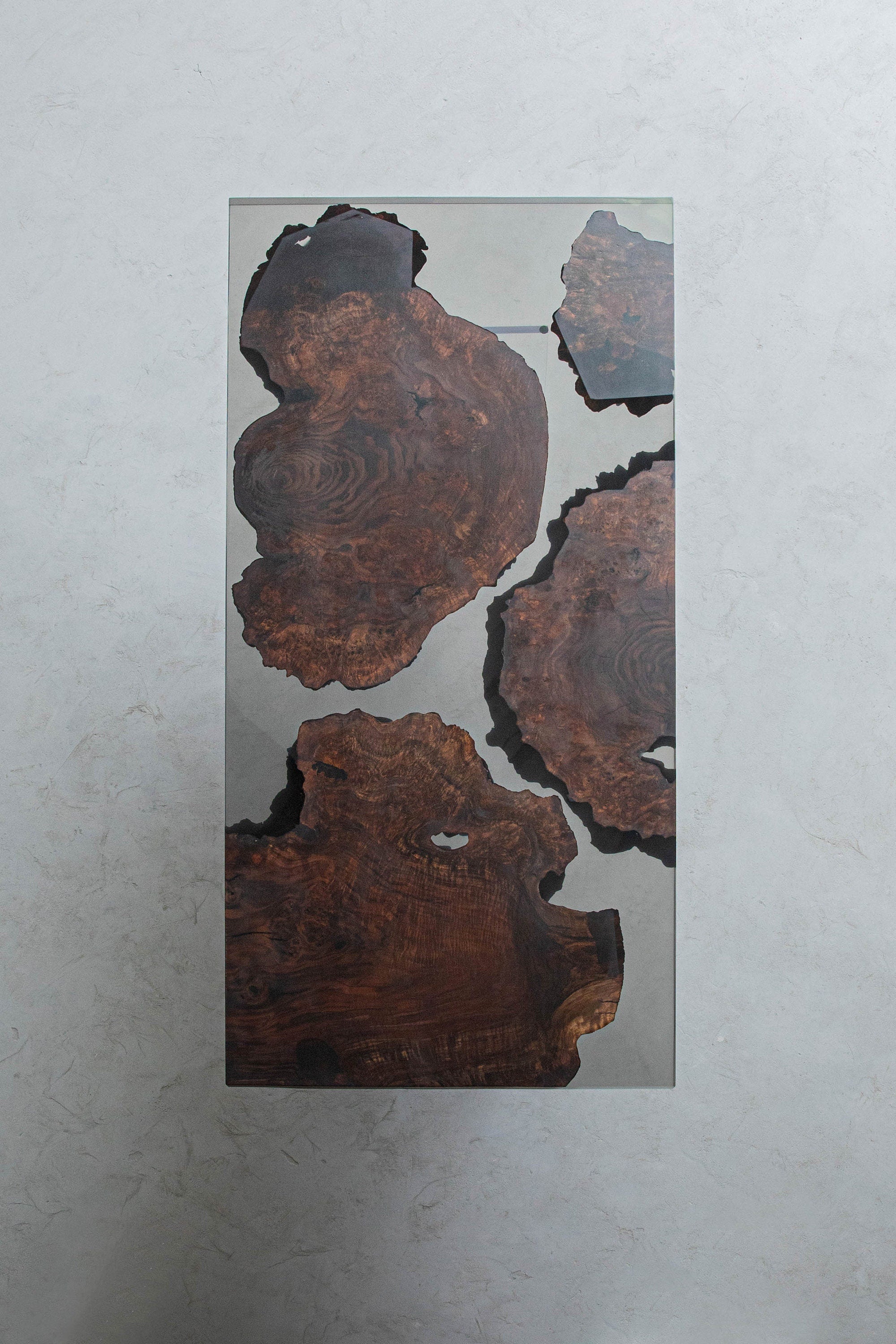 カスタムエポキシ樹脂ブラックリバーバタフライブラックウォールナット板バーカウンターデスクコーヒーテーブル