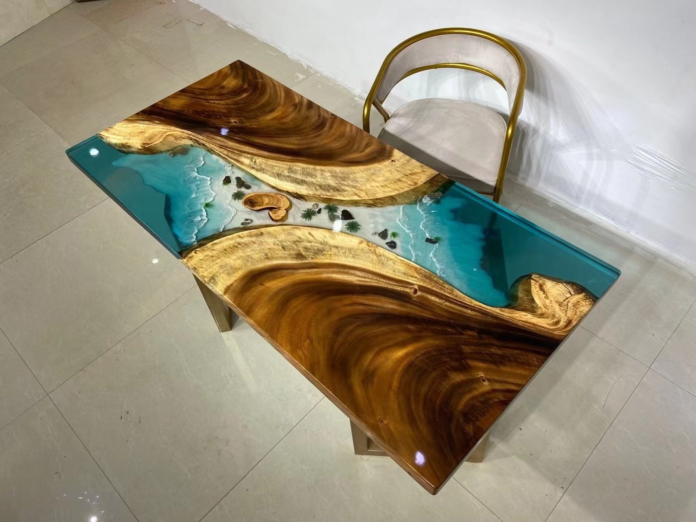 Clear Epoxy Table | Epoxy Coffee Table | Live edge Coffee Table | Custom River Table