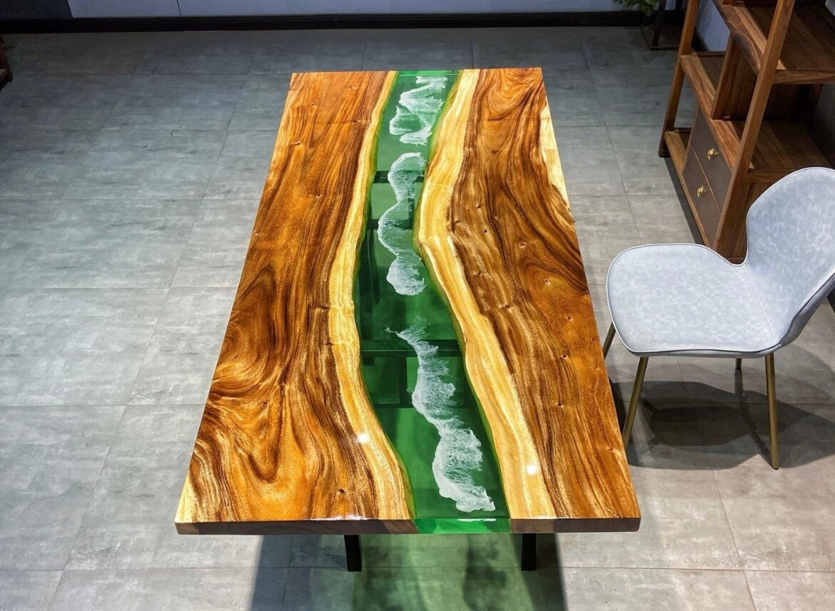 Mesa de centro personalizada de resina epóxi, mesa de bar, mesa de centro