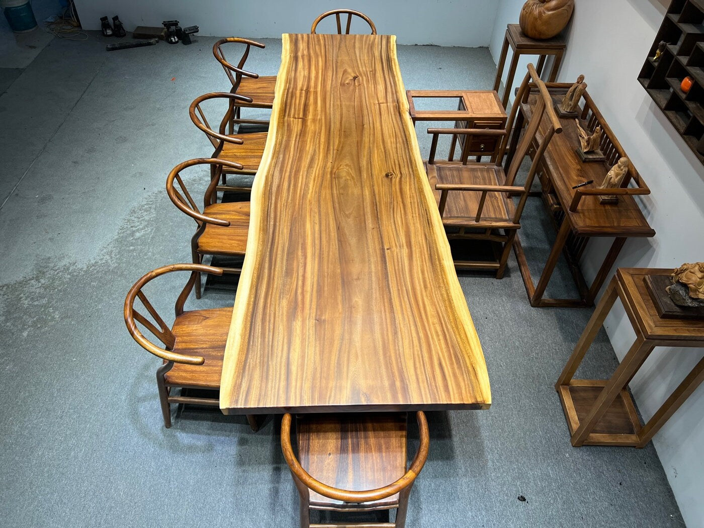 Lastra di legno vivo, mobili Live Edge, tavolo da pranzo lastra, tavolo da pranzo in noce