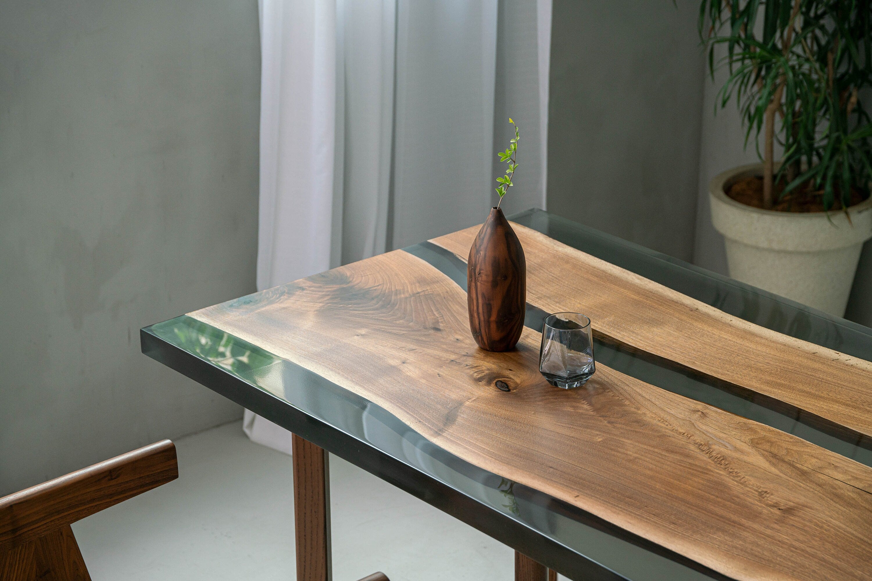 Mesa de epóxi, mesa de jantar grande de epóxi, mesa estilo familiar, mesa grande de resina