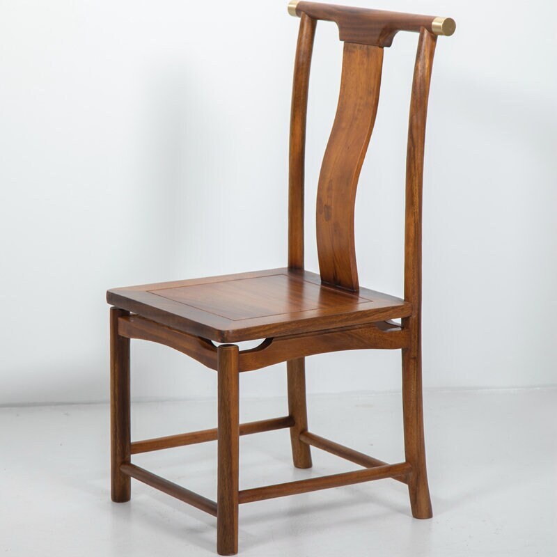 Cadeira de nogueira com encosto alto, cadeira traseira, cadeira de madeira, cadeira, cadeira de nogueira