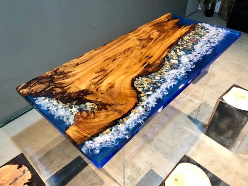 Einzigartiges Flussepoxid, Harz aus massivem Kampferholz, Cafeteria-Dekore auf Bestellung