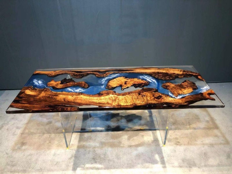 Custom Epoxy Resin River Tables, wood table, epoxy table, resin table, resin epoxy table