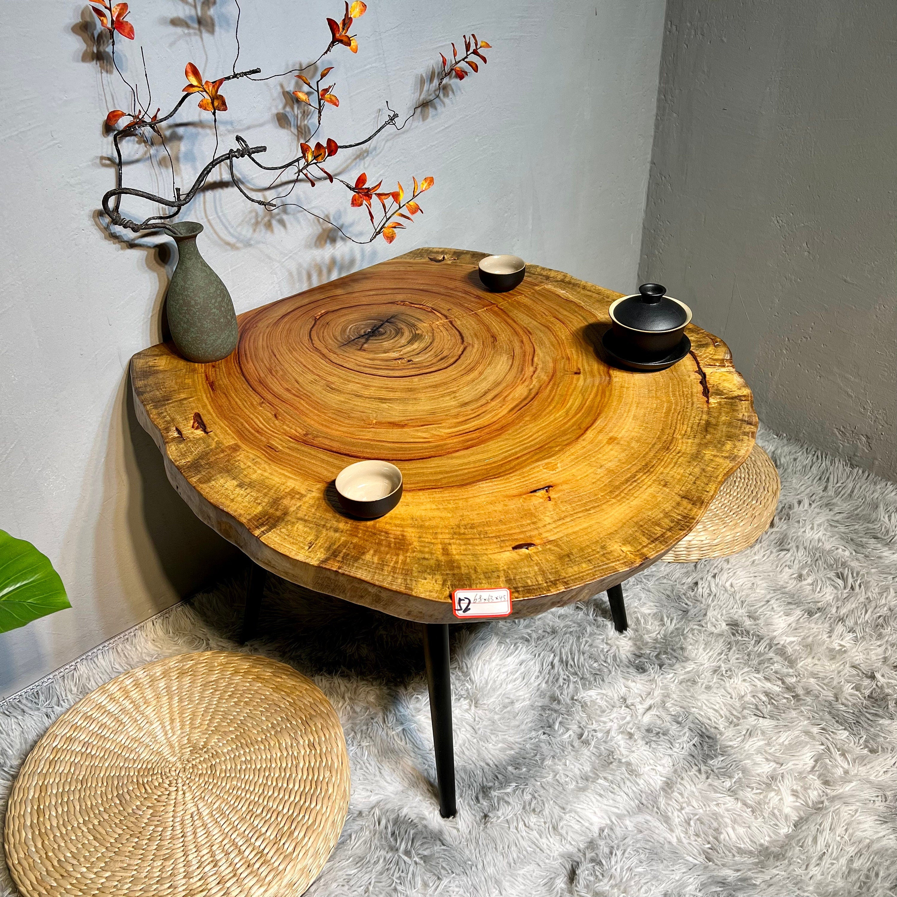 levende kant træ sofabord, oliven træ bord, høj kvalitet træ sofabord