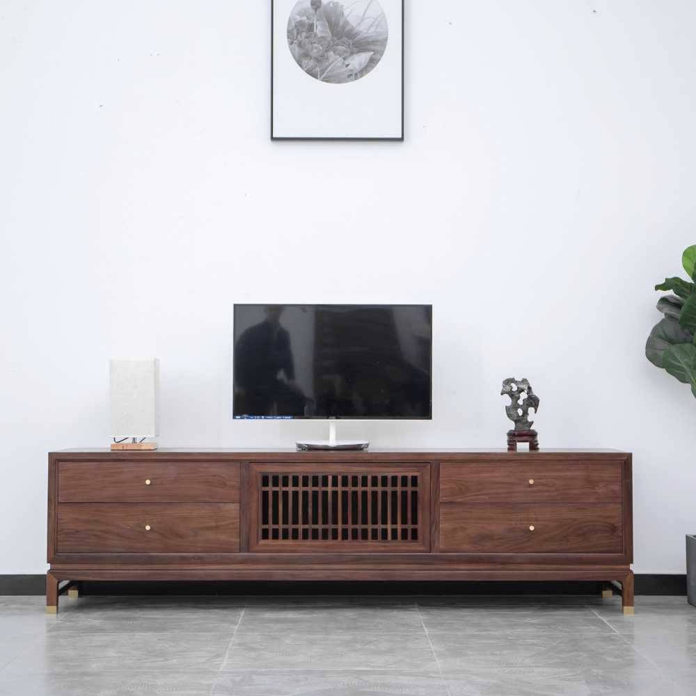 Japanesch Stil Modern TV Stand: Zen-inspiréiert Einfachheet, zäitgenëssesch Design
