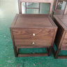 Coffee table,  end tables with 2 drawer, black walnut nightstand, Wood Nightstand Bedside Table - SlabstudioHongKong