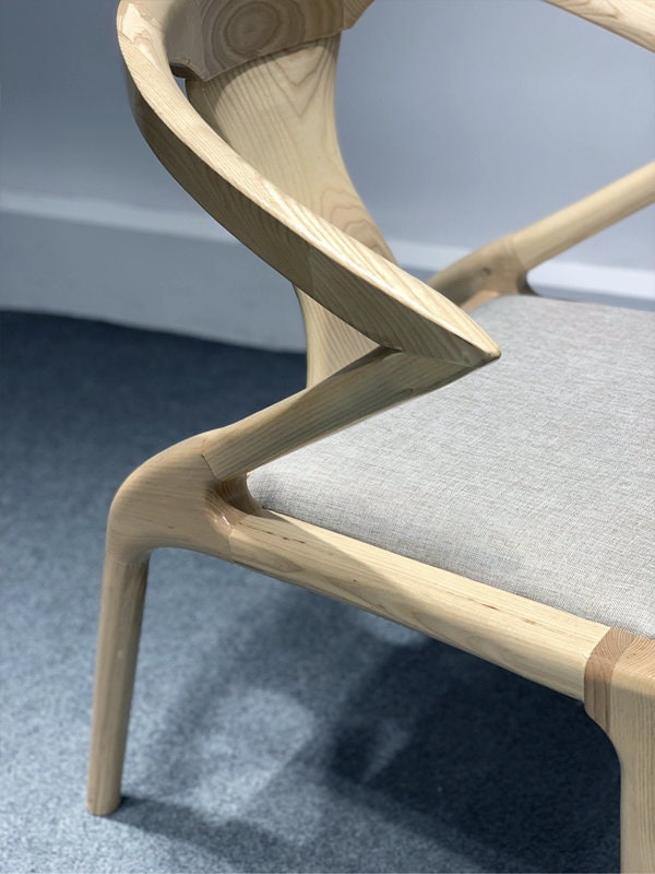 Housse de chaise poang en bois de frêne blanc, chaise en bois, chaise moderne danoise en cuir