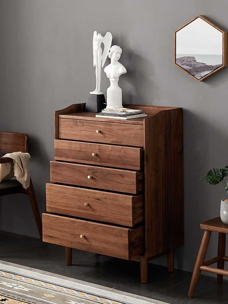 Dresser, Chest, Bedroom, black walnut Wood, Handmade, Rustic dresser, Bedroom Furniture - SlabstudioHongKong