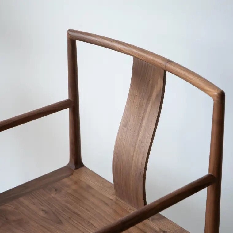 Unique handmade dining chairs made of solid black walnut,  desk chair, wooden chair