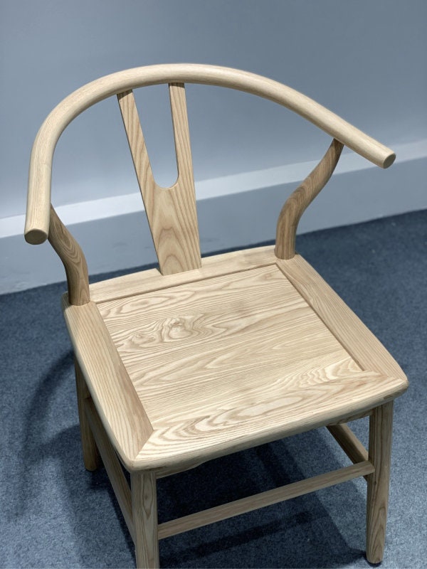 Sedia in frassino bianco, sedia in legno massello, sedia laterale, sedia in legno, non in legno di noce