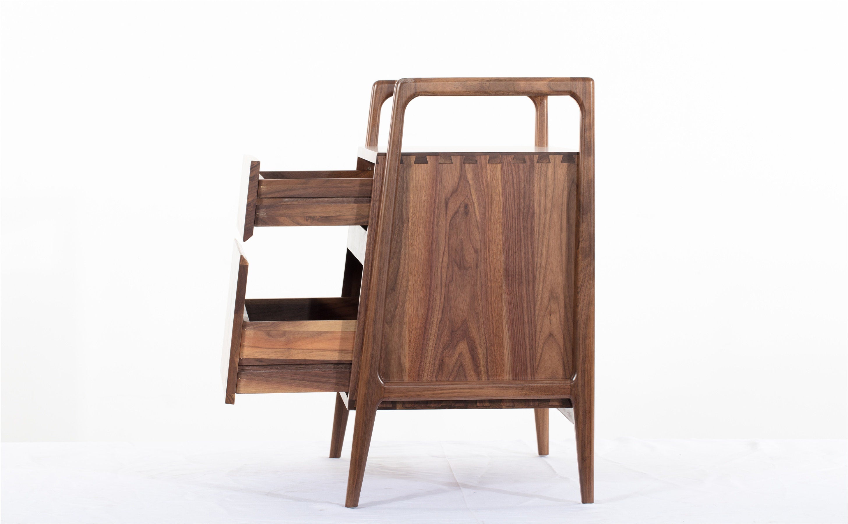 black walnut nightstand, Solid wood Cabinet, solid wood bedside table, black walnut chest of Drawers - SlabstudioHongKong