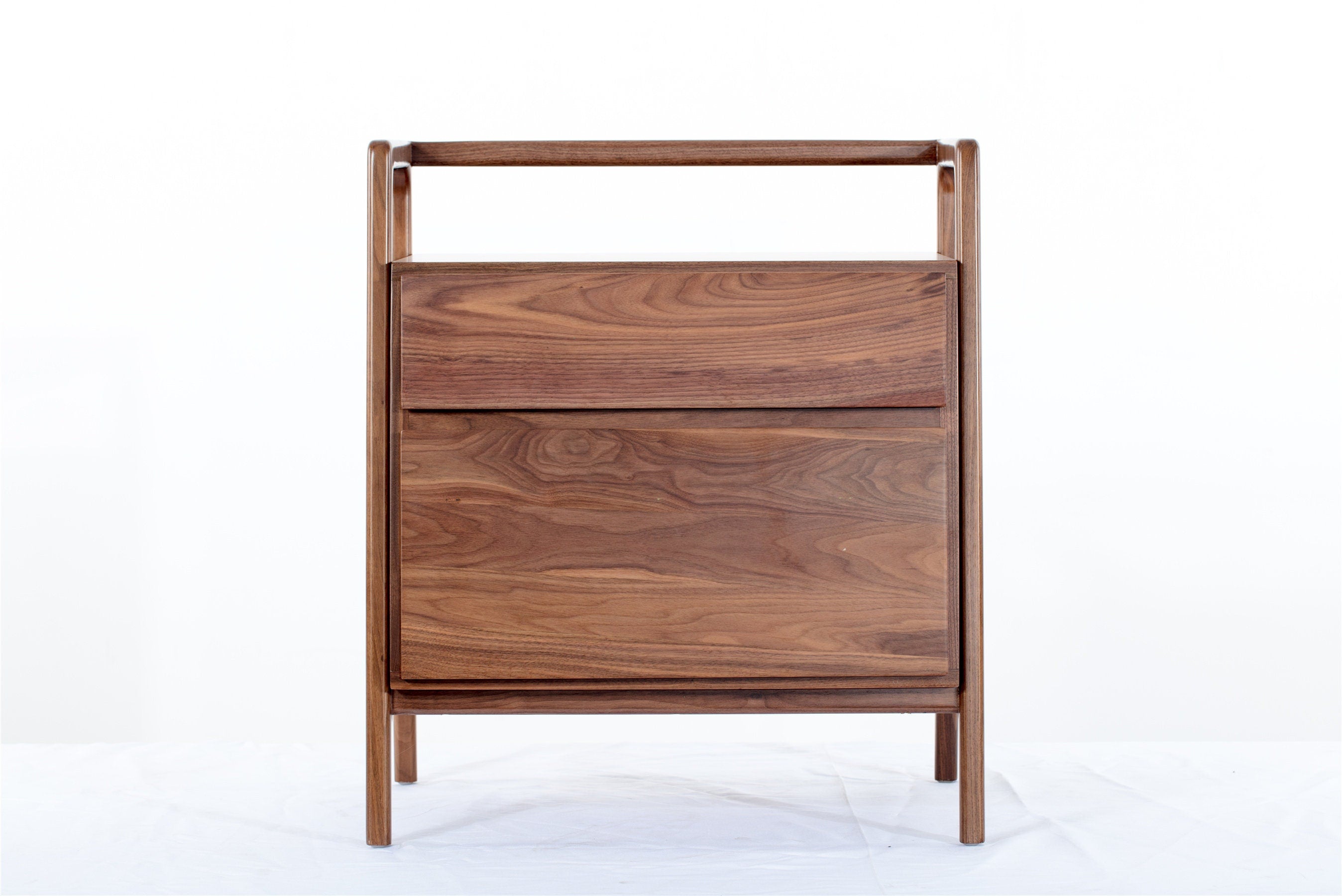 black walnut nightstand, Solid wood Cabinet, solid wood bedside table, black walnut chest of Drawers - SlabstudioHongKong