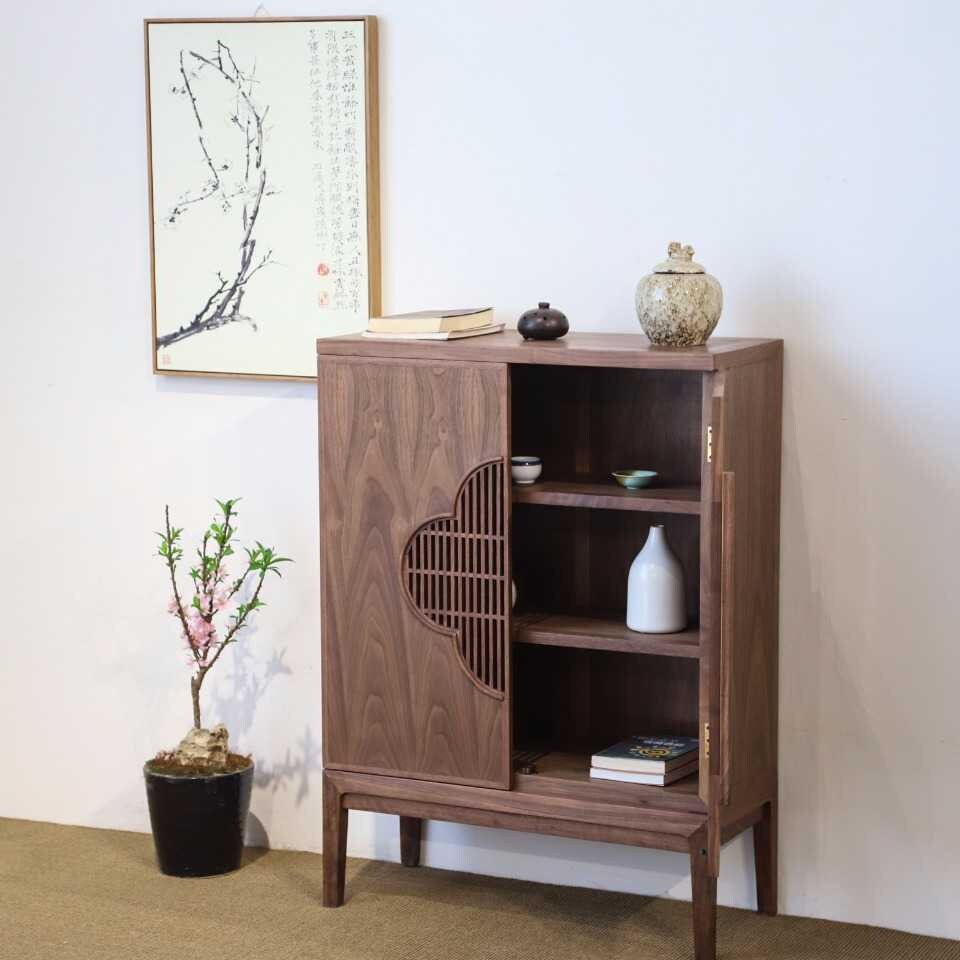 Japanese style cabinet, big cabinet with 2 drawers, black walnut wood, large cabinet, high quality cabinet, - SlabstudioHongKong